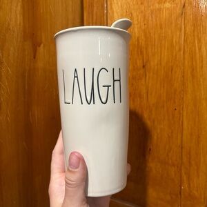 Laugh‎ Rae Dunn Travel Coffee Mug w/ lid